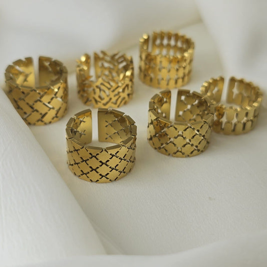 Adjustable Damascus rings 💍