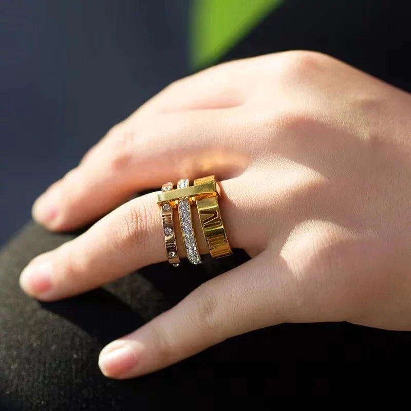 Triple roman ring 💍