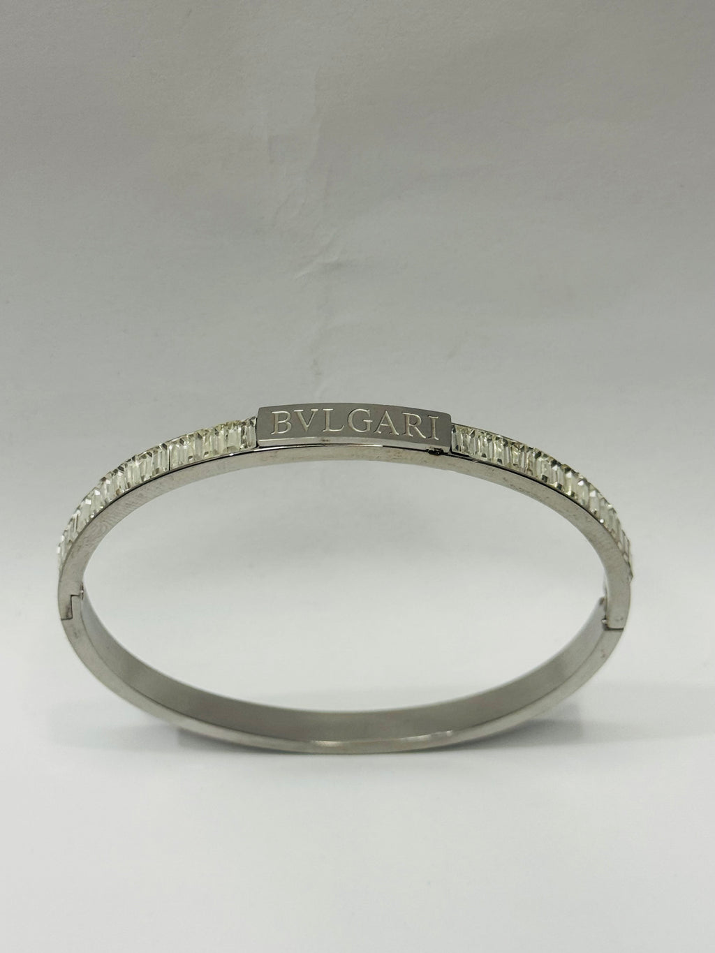 Balgari Silver Crystal Bangle –