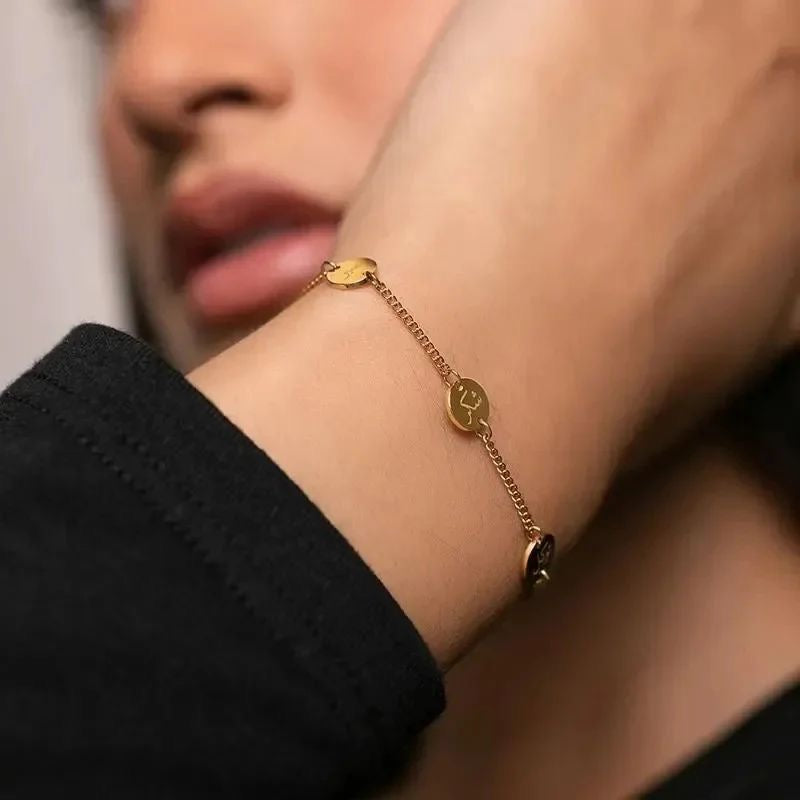 Custom Zodiac Charm Bracelet – Personalized Gold Jewellery