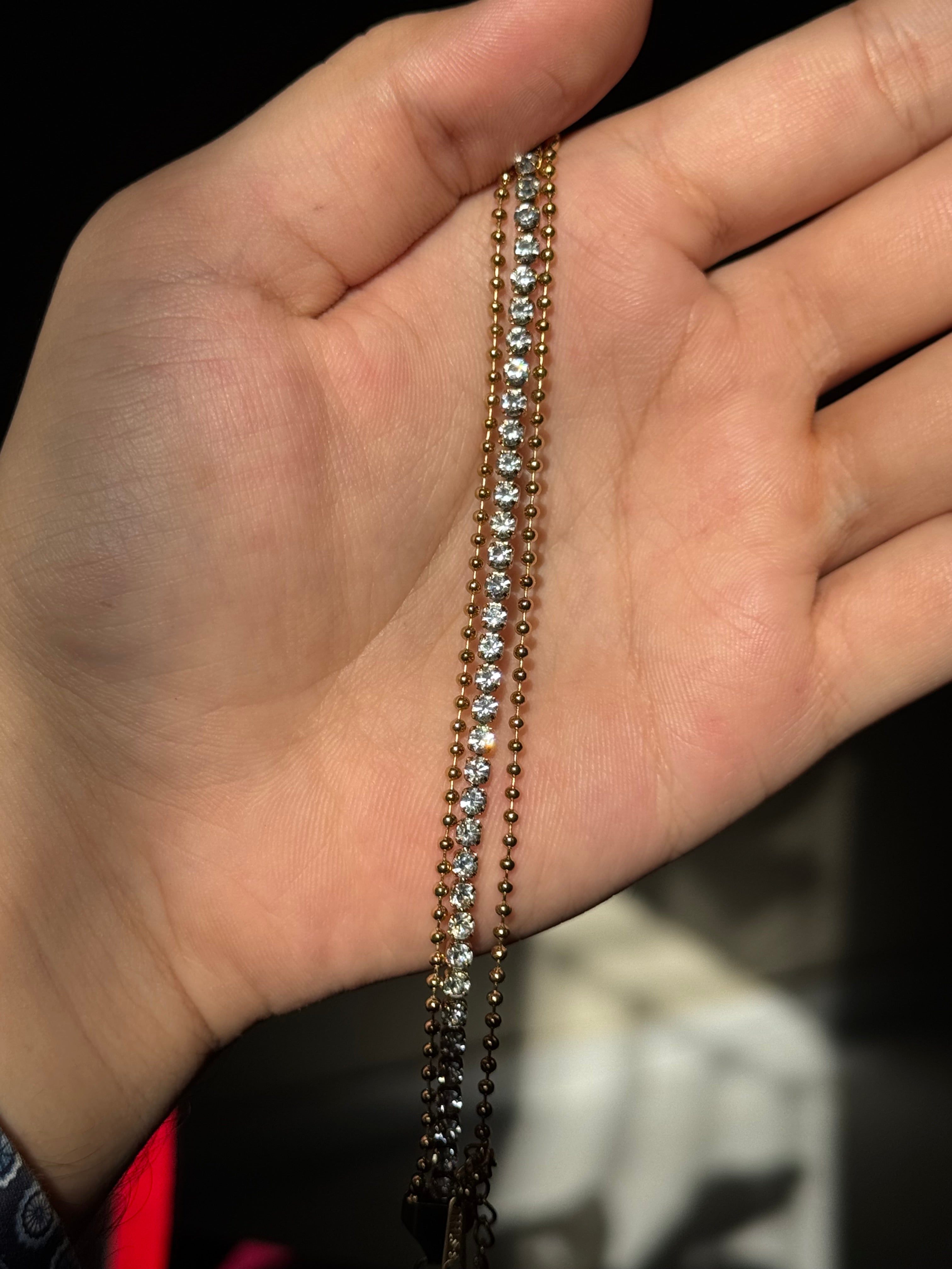 Gold-Plated Crystal Bracelet
