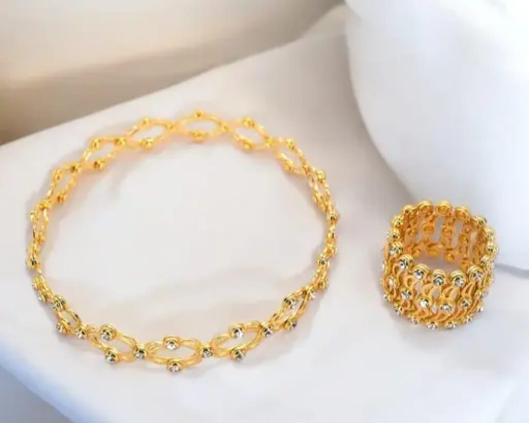 Convertible Gold-Plated Bracelet & Ring