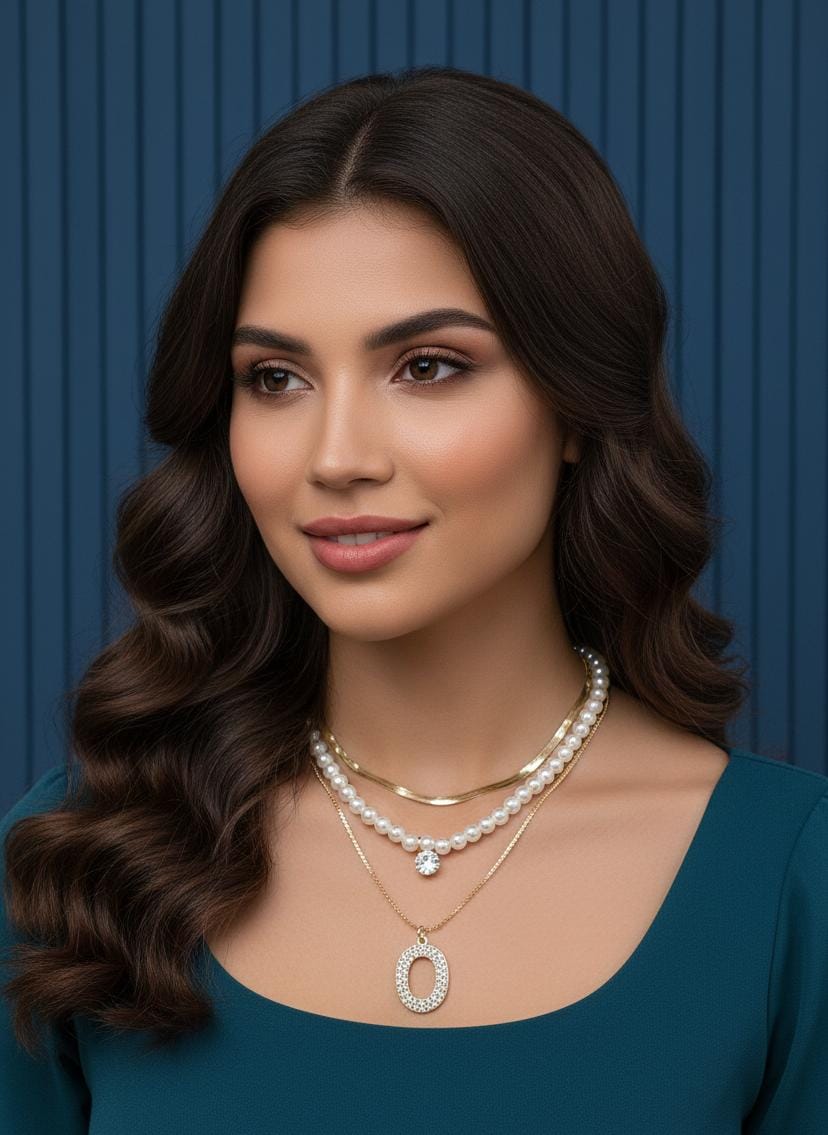"Elegant Pearl Layered Necklaces"