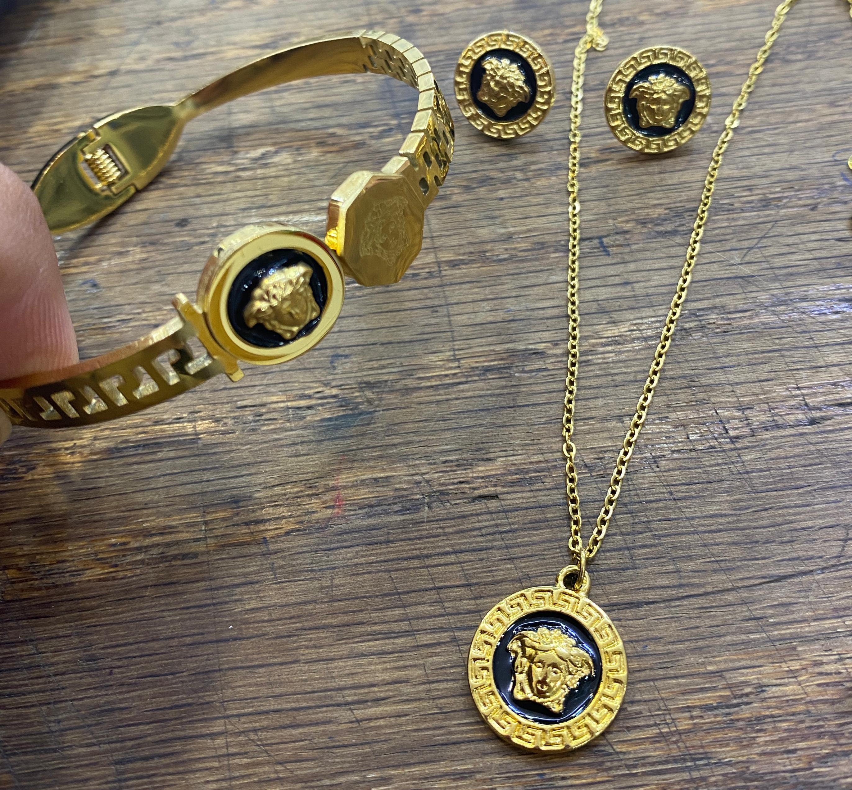 Versace Gold Jewelry Set