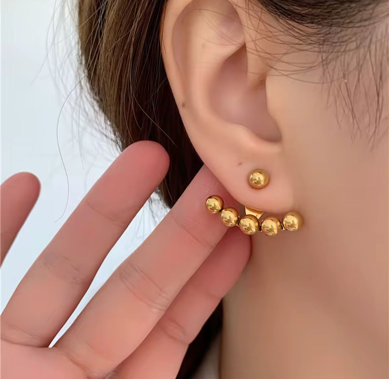 Golden Ball Hoops ✨