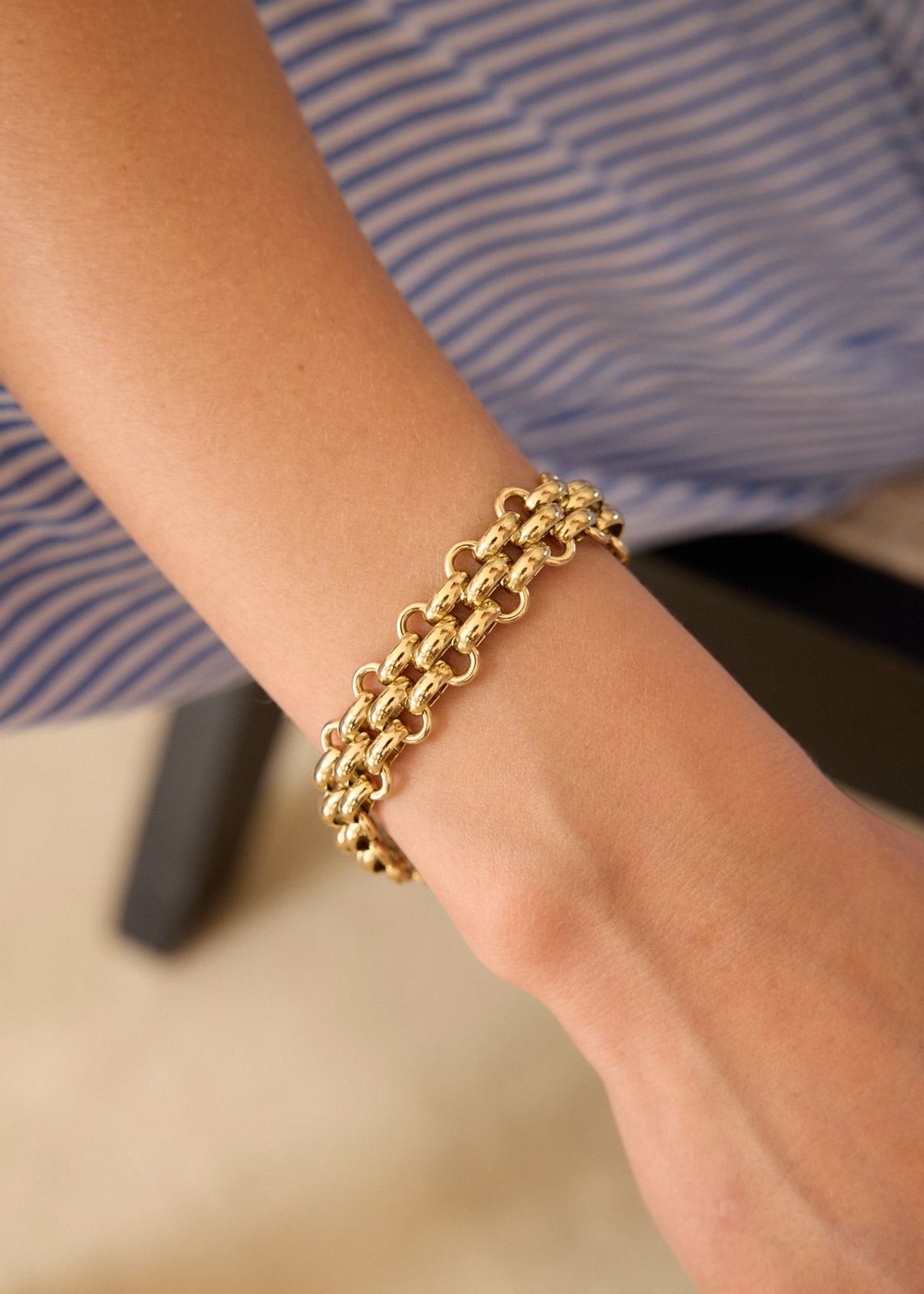 Gold Chain Link Bracelet