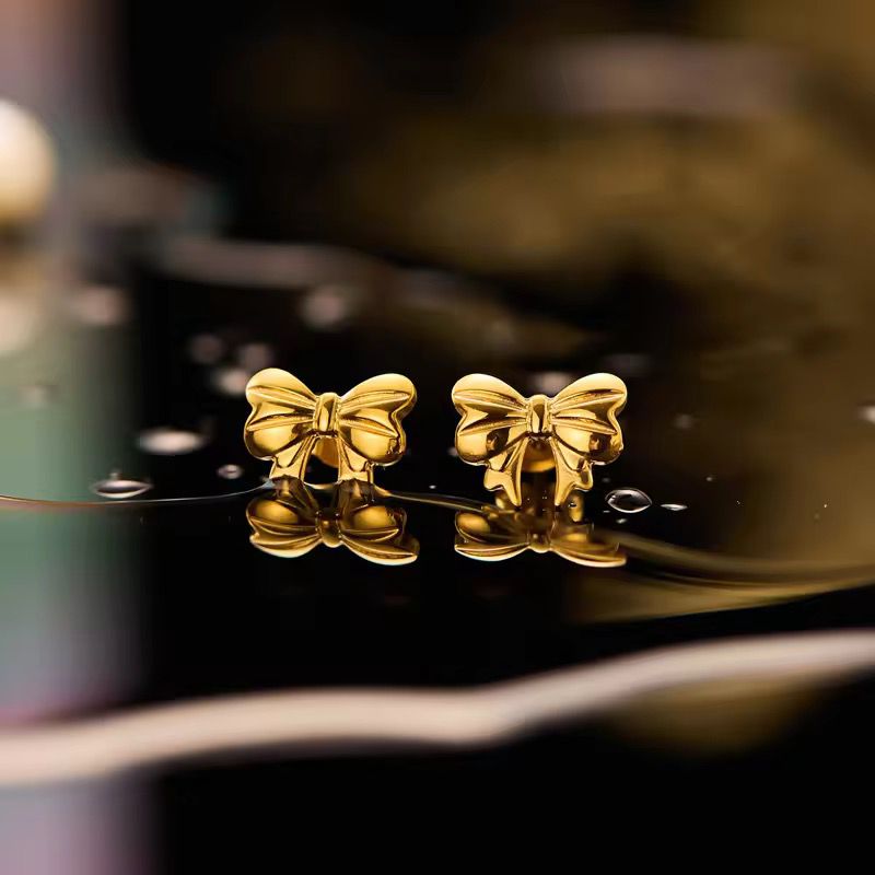"Elegant Bow Studs"