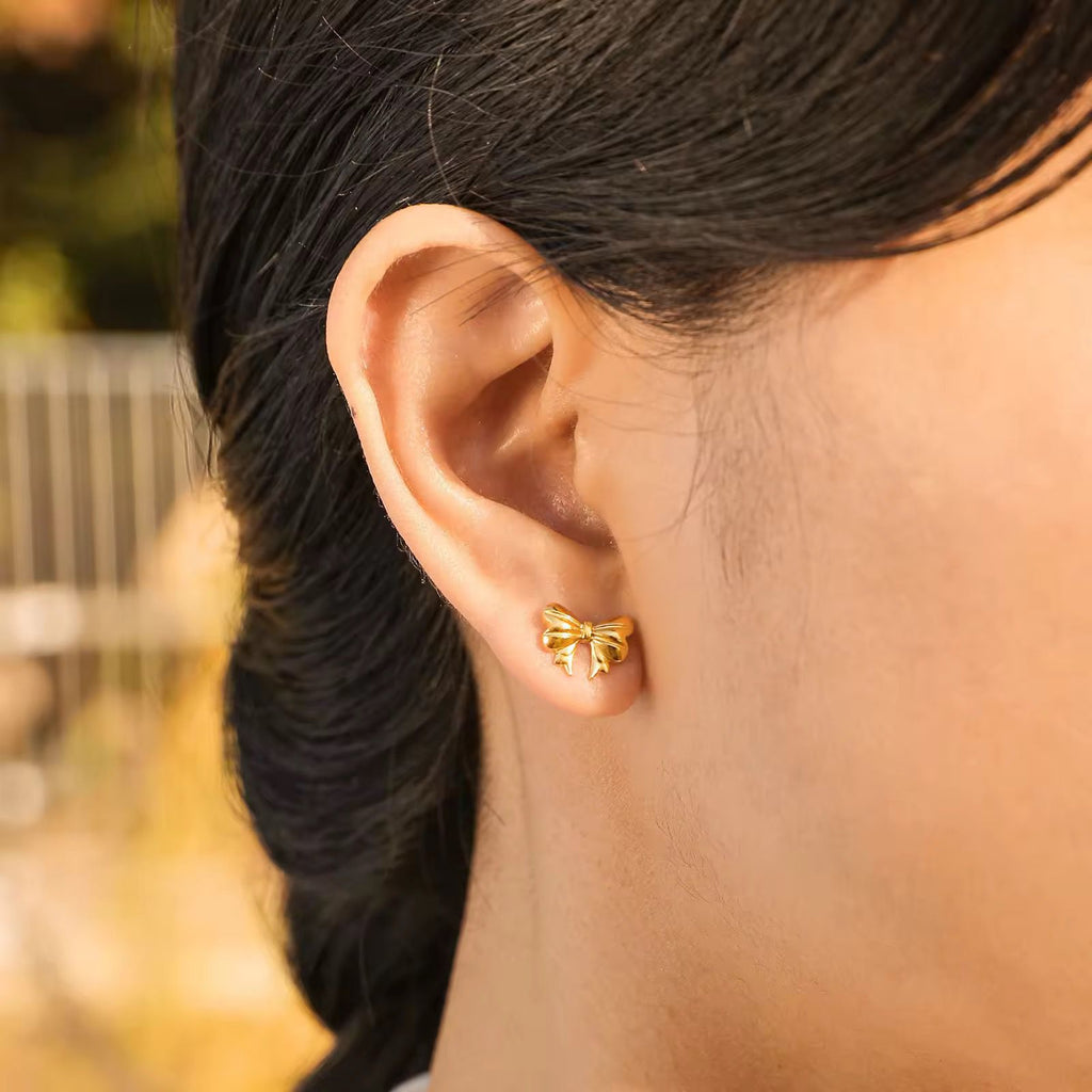 "Elegant Bow Studs"