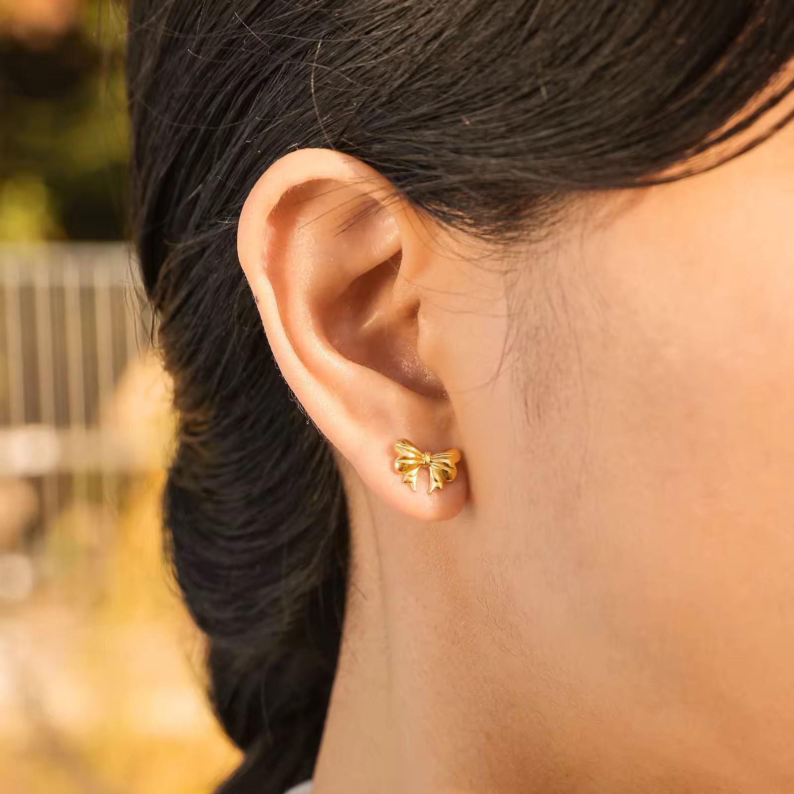 "Elegant Bow Studs"