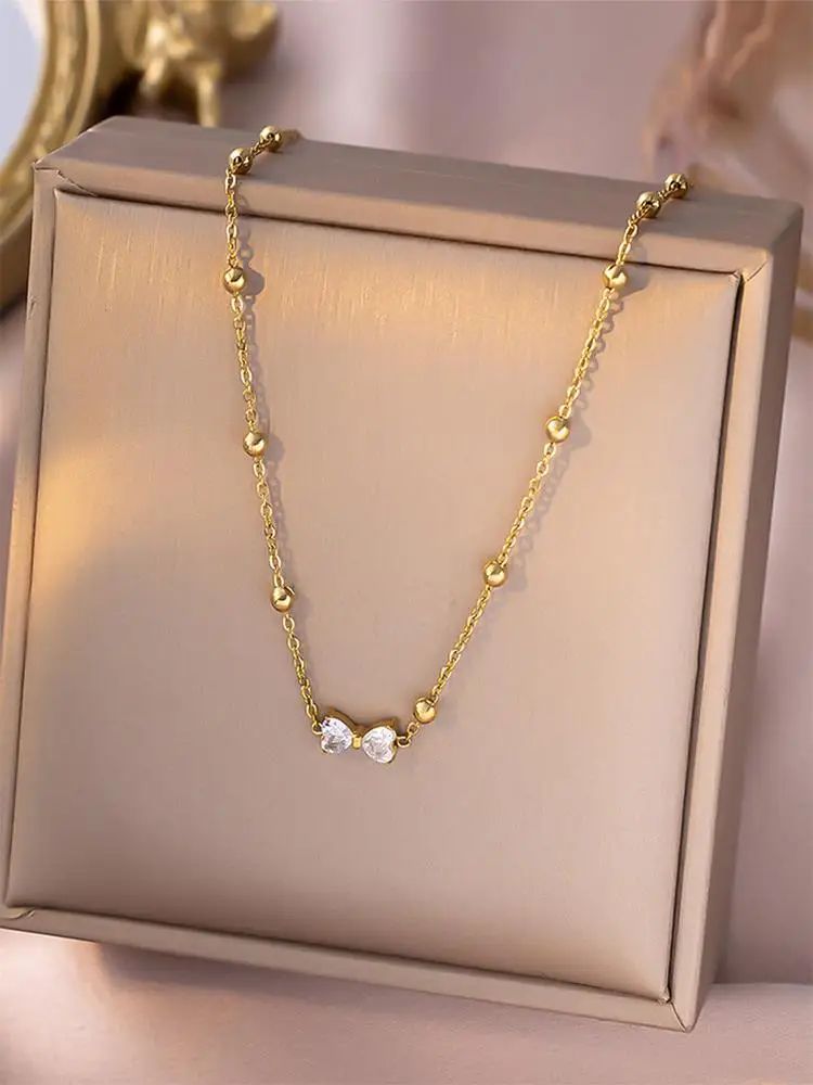 *Gold bow Chain Necklace*