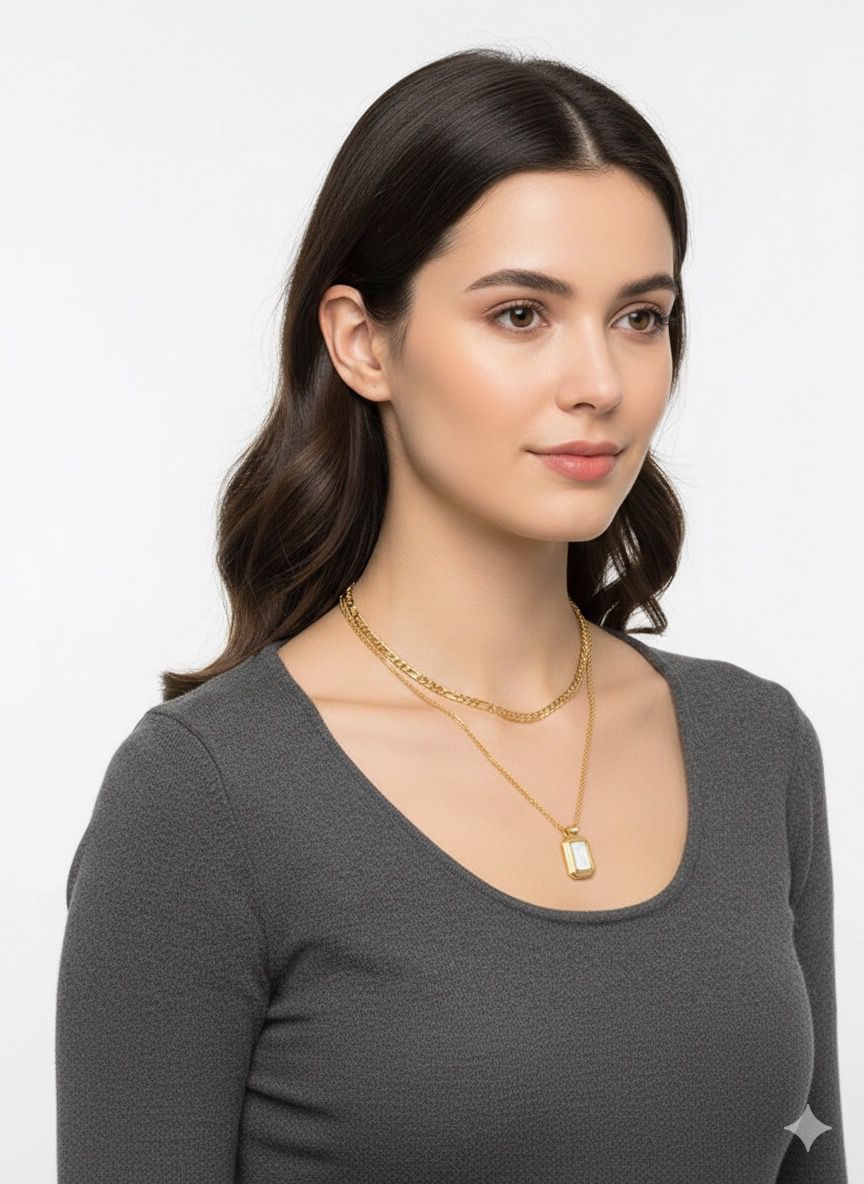 "Elegant Gold Layered Necklaces | Stainless Steel | Minimalist Chic"