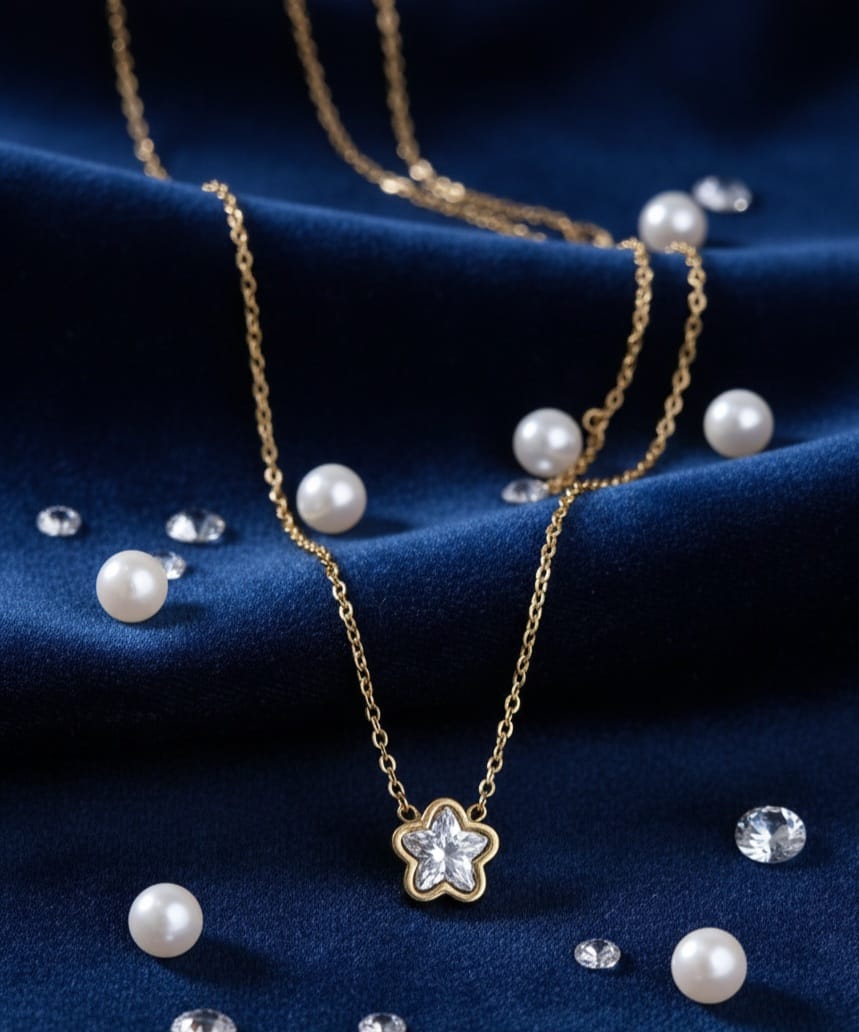 Flower charm necklace 🌸