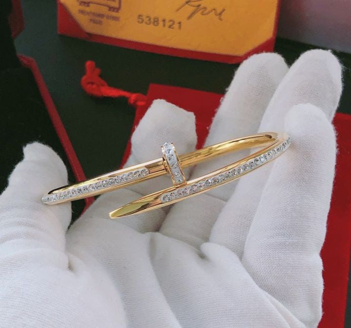 Elegant nail fully stone bangle