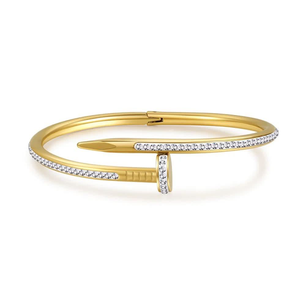 Elegant nail fully stone bangle