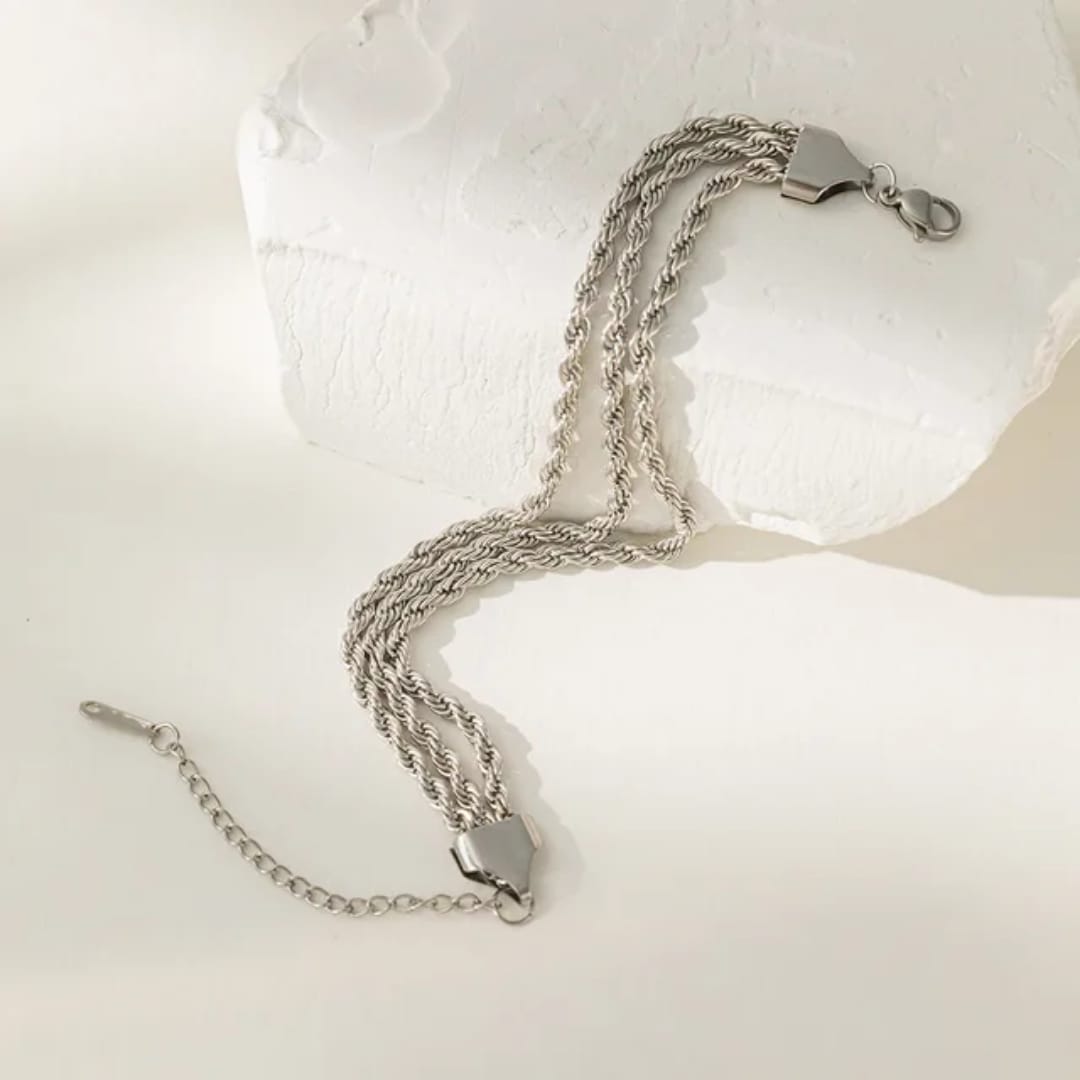 Triple Strand bracelet - Gold, Silver & Mix