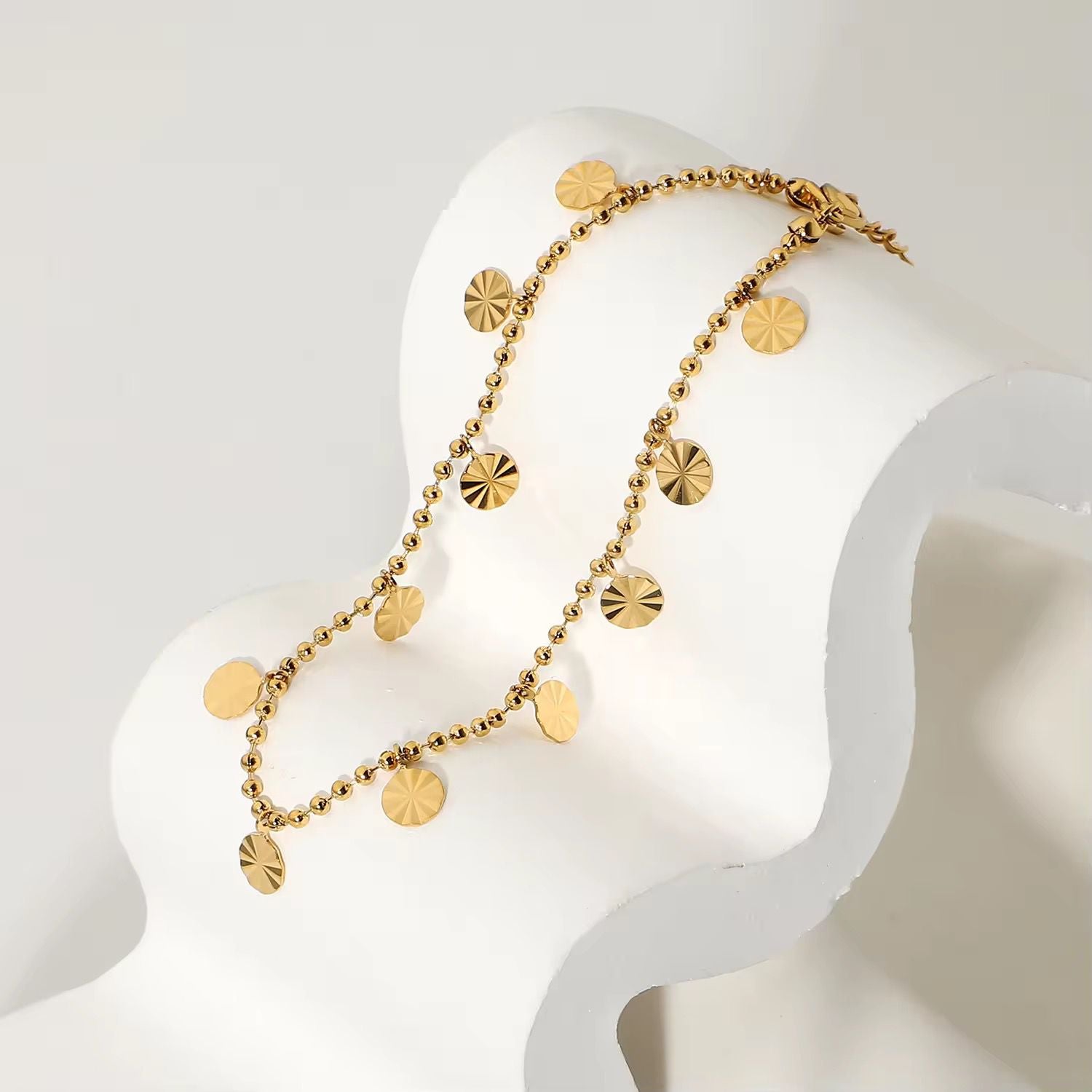 Golden Sun Coin Anklet