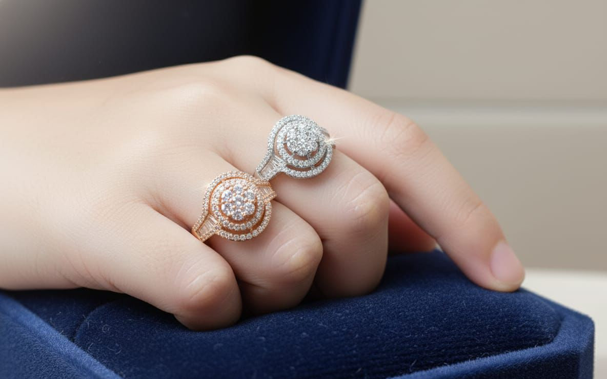 "Dazzling Duo Diamond Adjustable Rings 💎✨"