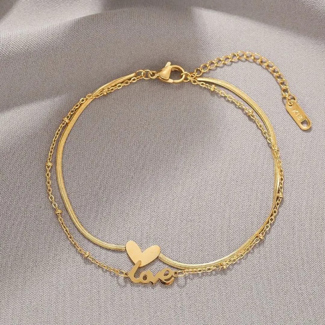 Delicate Anklet with Charm