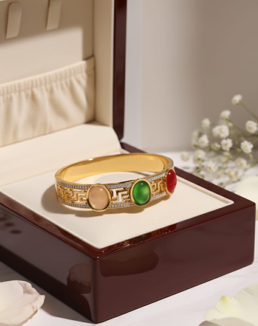 VERSACE STONE BRAND BANGLE