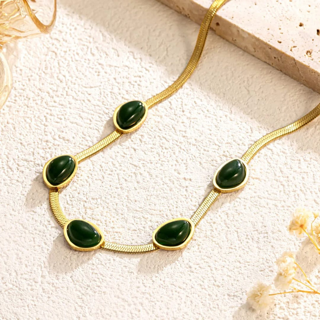 Green Stone Jewelry Set 😍