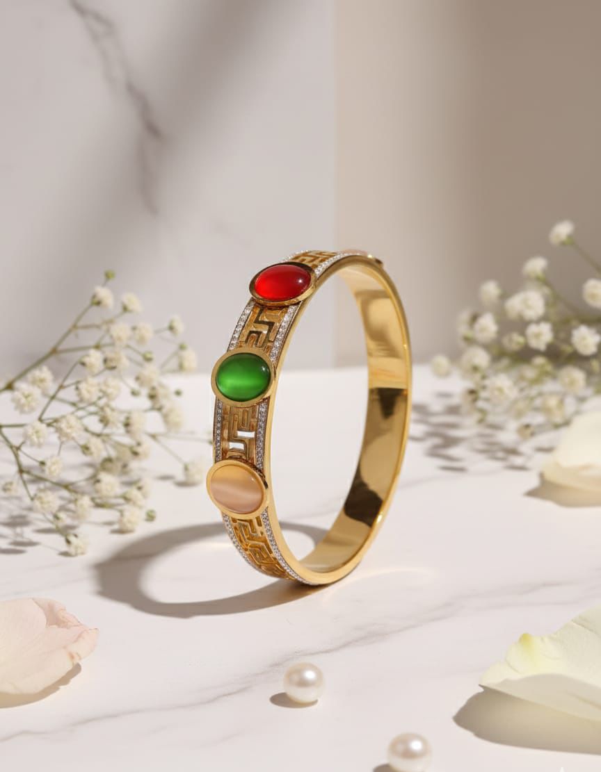 VERSACE STONE BRAND BANGLE