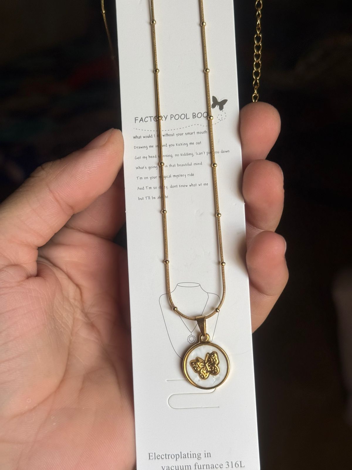 "Elegant butterfly Coin Pendant Necklace"