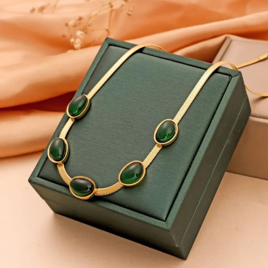 Green Stone Jewelry Set 😍