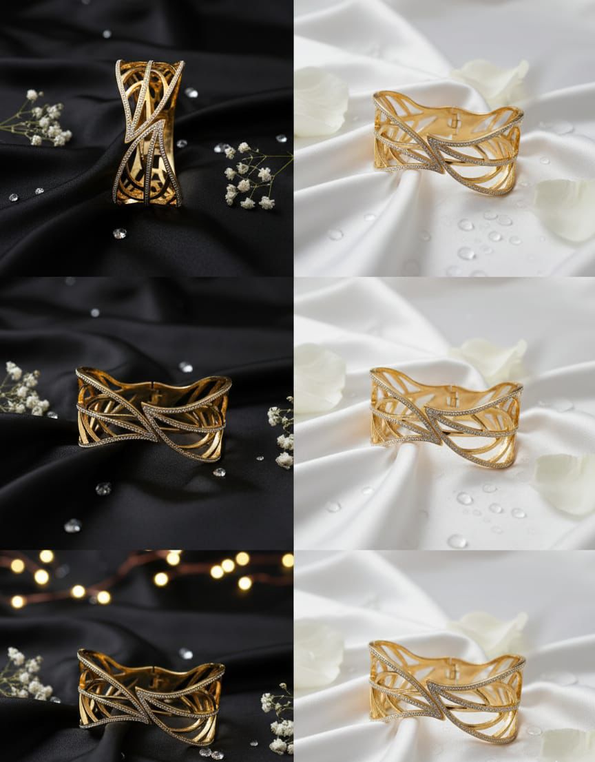 Elegant Gold Bangle with Interwoven Design